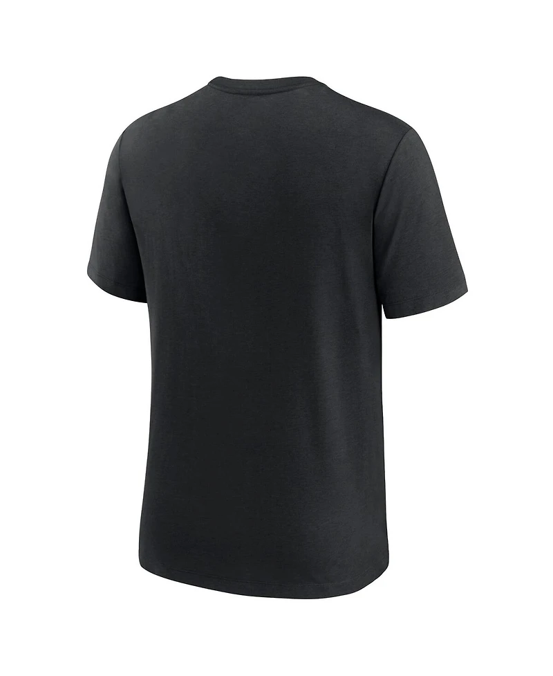 Men's Nike Black Baltimore Ravens Rewind Logo Tri-Blend T-shirt