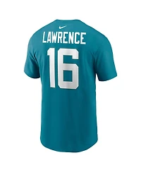 Men's Nike Trevor Lawrence Teal Jacksonville Jaguars Player Name and Number T-shirt