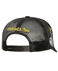 Men's Mitchell & Ness Black Pittsburgh Penguins Times Up Classic Script Cord Trucker Adjustable Hat