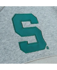 Men's Mitchell & Ness Green Michigan State Spartans Head Coach Pullover Hoodie