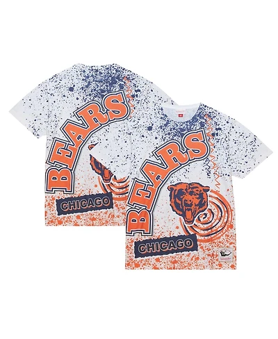 Men's Mitchell & Ness White Chicago Bears Team Burst Sublimated T-shirt