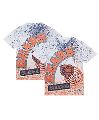 Men's Mitchell & Ness White Chicago Bears Team Burst Sublimated T-shirt