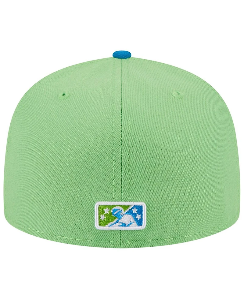 Men's New Era Green Pensacola Blue Wahoos Theme Nights Pensacola Mullets 59FIFTY Fitted Hat
