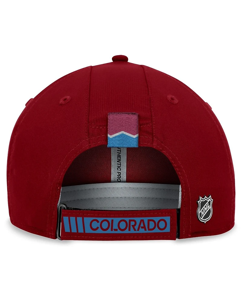Men's Fanatics Burgundy Colorado Avalanche Authentic Pro Rink Adjustable Hat