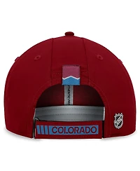 Men's Fanatics Burgundy Colorado Avalanche Authentic Pro Rink Adjustable Hat