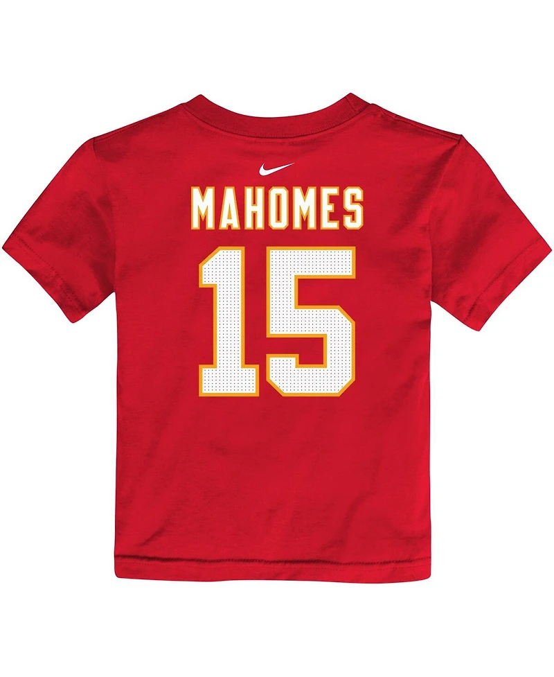 Toddler Boys and Girls Nike Patrick Mahomes Red Kansas City Chiefs Player Name Number T-shirt