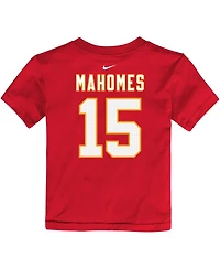 Toddler Boys and Girls Nike Patrick Mahomes Red Kansas City Chiefs Player Name Number T-shirt