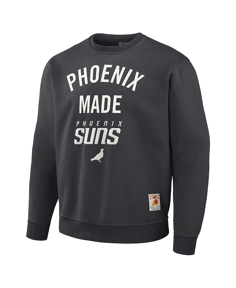 Men's Nba x Staple Anthracite Phoenix Suns Plush Pullover Sweatshirt