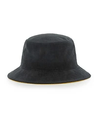 Men's '47 Brand Black Pittsburgh Steelers Thick Cord Bucket Hat