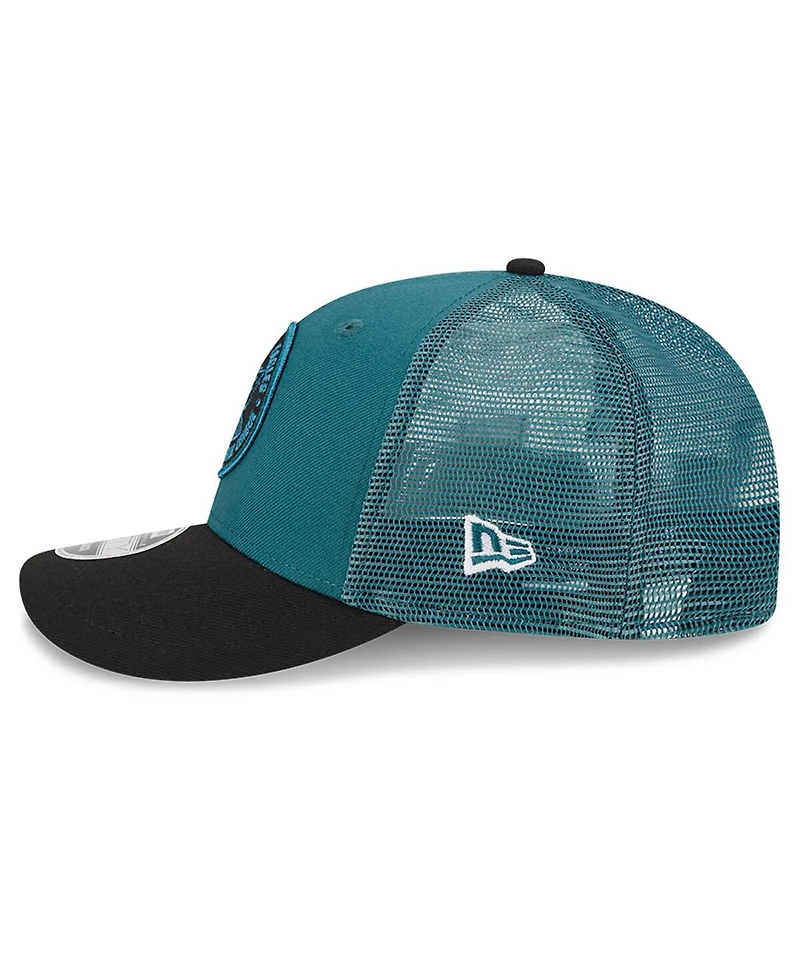 Men's New Era Midnight Green, Black Philadelphia Eagles 2023 Sideline Low Profile 9FIFTY Snapback Hat