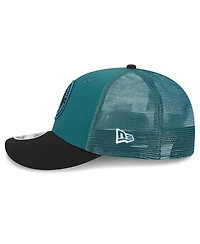 Men's New Era Midnight Green, Black Philadelphia Eagles 2023 Sideline Low Profile 9FIFTY Snapback Hat