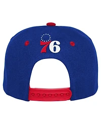 Youth Boys and Girls Royal Philadelphia 76ers Backboard Snapback Hat