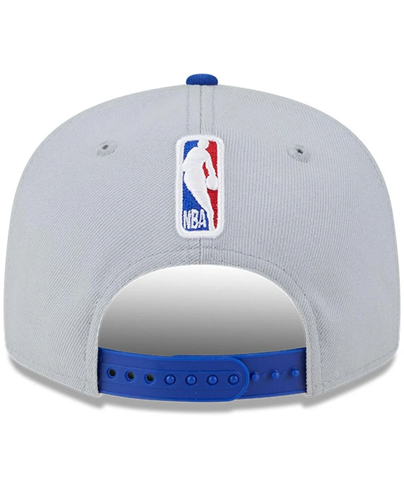 Men's New Era Gray, Royal Golden State Warriors Tip-Off Two-Tone 9FIFTY Snapback Hat