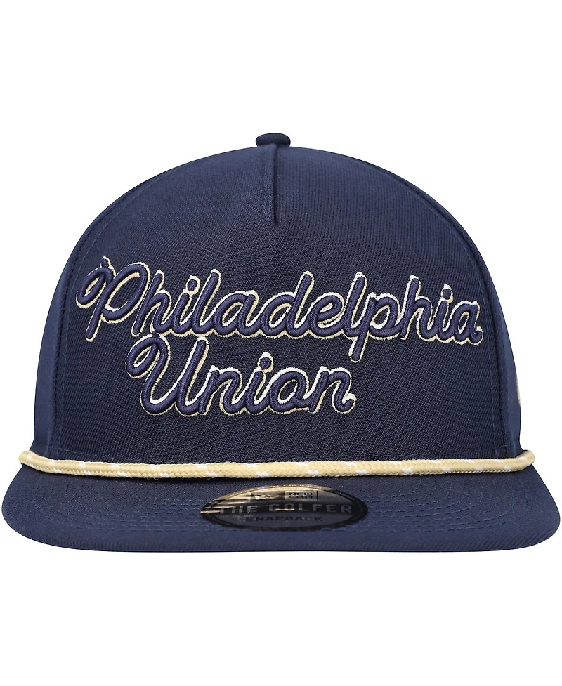 Men's New Era Navy Philadelphia Union Script Golfer Adjustable Hat