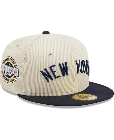 Men's New Era White York Yankees Corduroy Classic 59FIFTY Fitted Hat