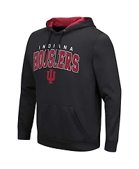 Men's Colosseum Black Indiana Hoosiers Resistance Pullover Hoodie
