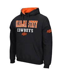 Men's Colosseum Black Oklahoma State Cowboys Sunrise Pullover Hoodie