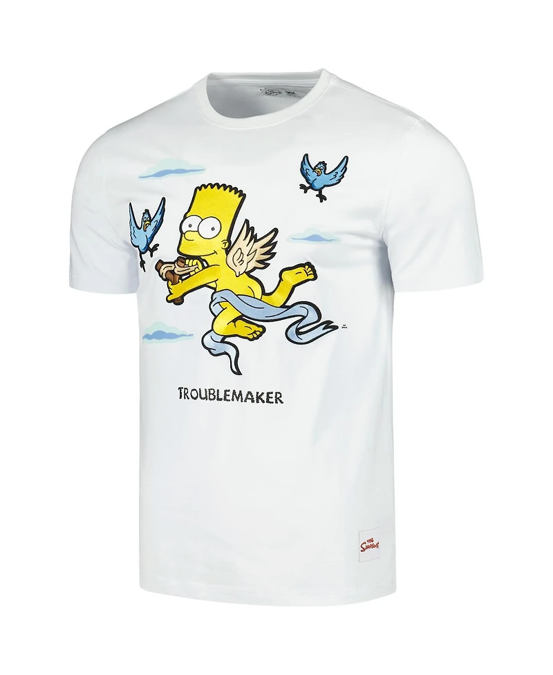 Men's Freeze Max Bart Simpson White The Simpsons T-shirt