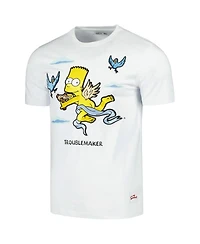 Men's Freeze Max Bart Simpson White The Simpsons T-shirt