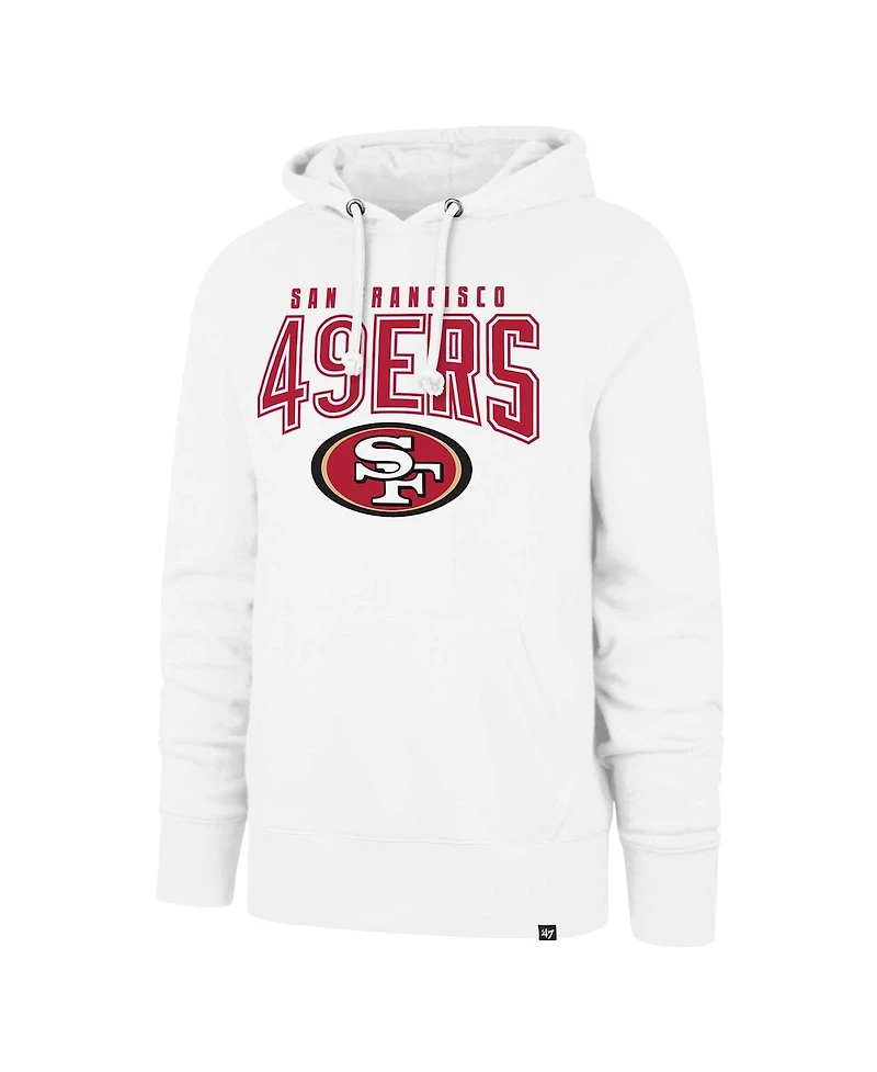 Men's '47 Brand White San Francisco 49ers Elements Arch Headline Pullover Hoodie