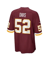 Men's Nike Jamin Davis Burgundy Washington Football Team 2021 Nfl Draft First Round Pick Game Jersey