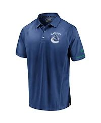 Men's Fanatics Blue Vancouver Canucks Authentic Pro Rinkside Polo Shirt