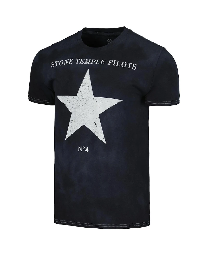 Men's Black Distressed Stone Temple Pilots No. 4 T-shirt