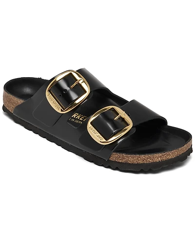 Birkenstock Women's Arizona Big Buckle High Shine Natural Leather Patent Sandals from Finish Line