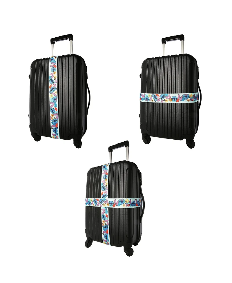 Disney Stitch Luggage Strap 2-Piece Set Officially Licensed, Adjustable Luggage Straps from 30'' to 72''