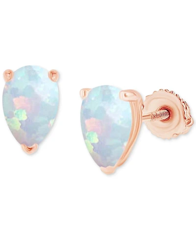 Lab-Grown Opal Pear-Shape Screw Back Stud Earrings (5/8 ct. t.w.)