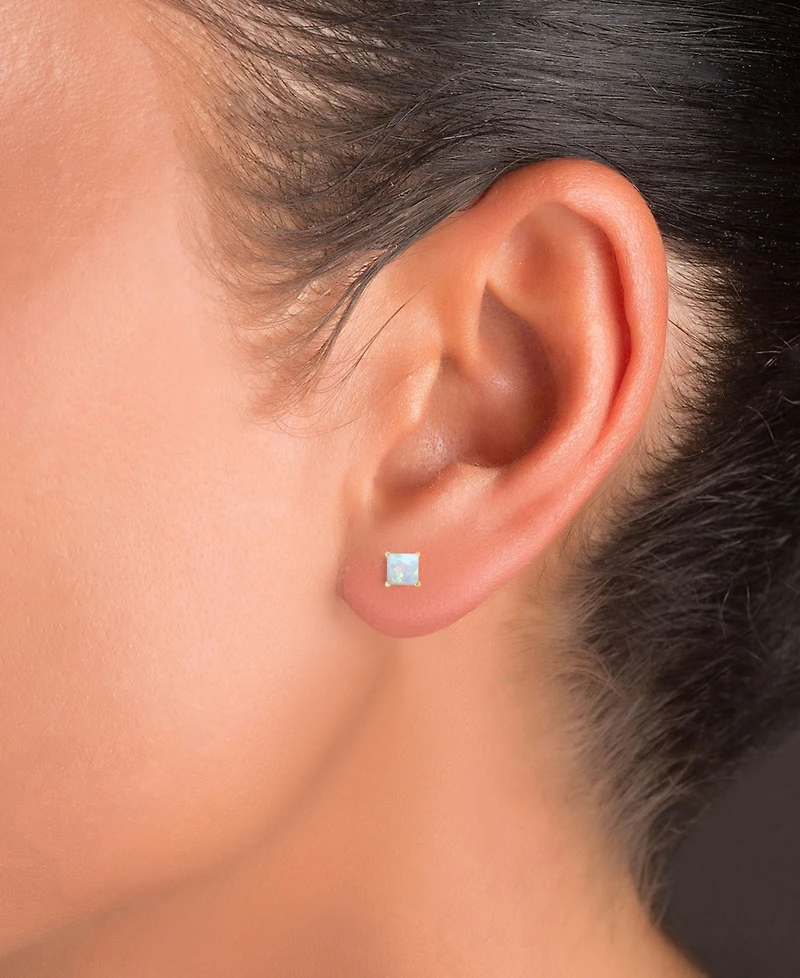 Lab-Grown Opal Square Screw Back Stud Earrings (3/4 ct. t.w.)