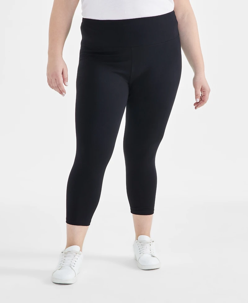 Style & Co Plus High-Rise Cropped Leggings, Created for Macy's