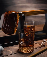 The Wine Savant Golf Club Whiskey Decanter and Liquor Glasses, Set of 5