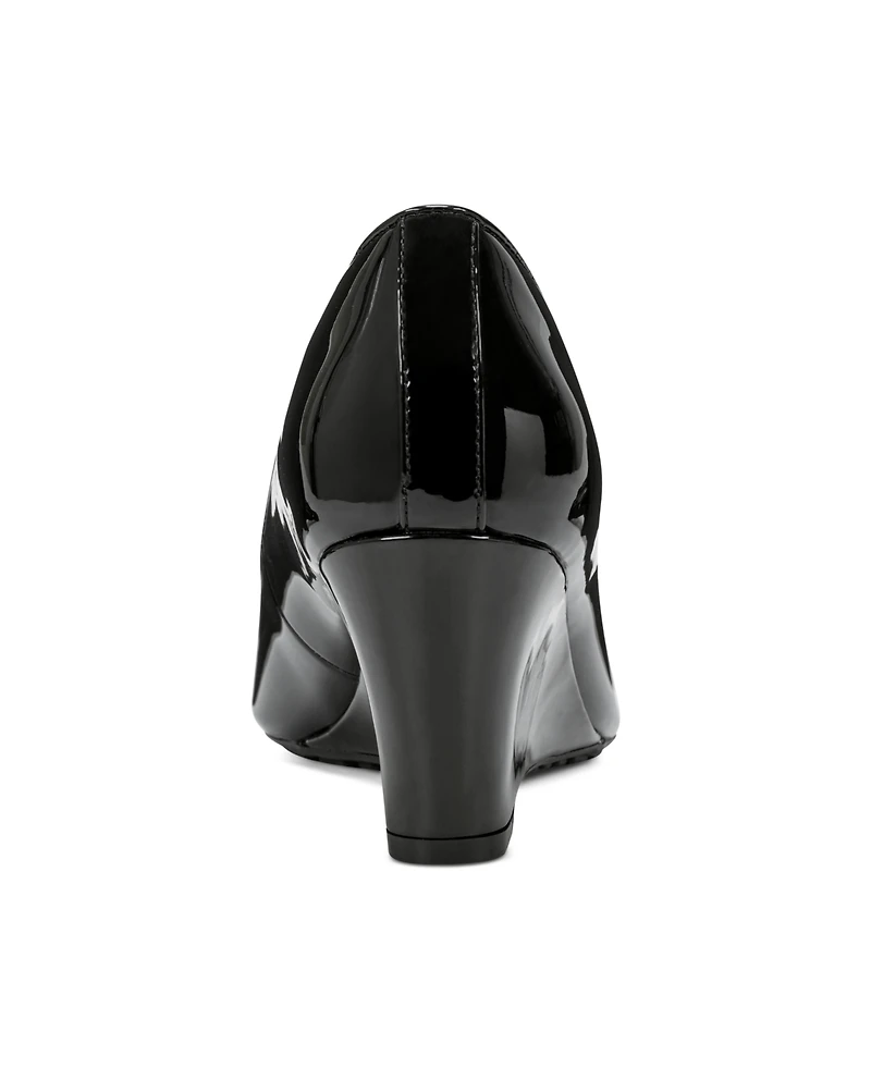 Easy Spirit Women's Coleen Open-Toe Slip-On Dress Wedges