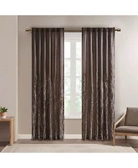 Andora Faux Silk Embroidered Window Valance Curtain Collection
