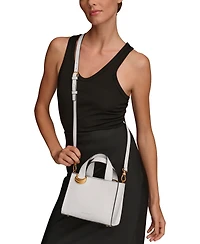 Donna Karan New York Hewlett Leather Top Handle Buckle Crossbody