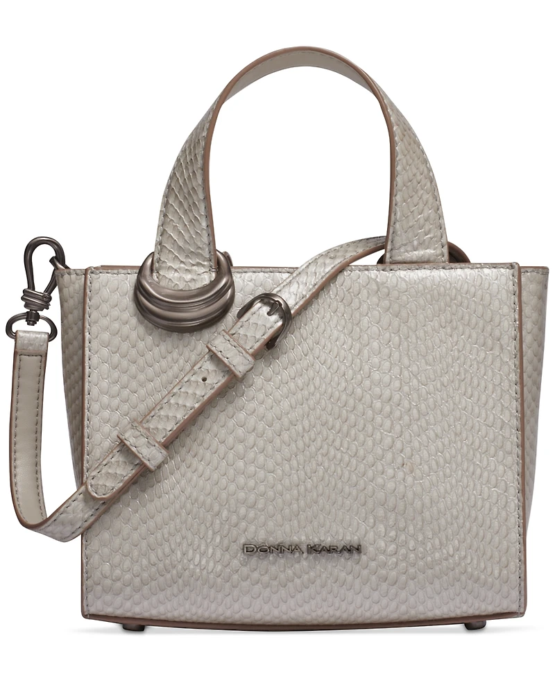 Donna Karan New York Hewlett Leather Top Handle Buckle Crossbody