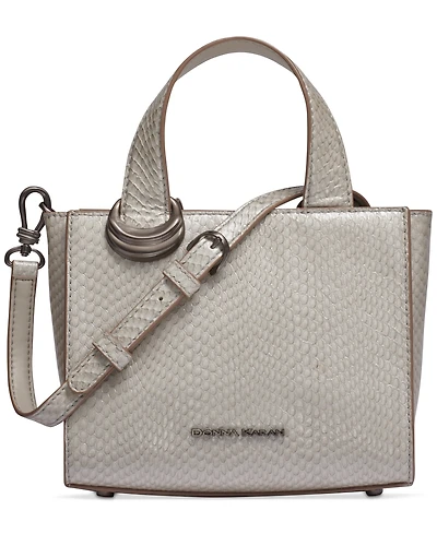 Donna Karan New York Hewlett Leather Top Handle Buckle Crossbody