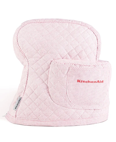 KitchenAid Fitted Tilt-Head Ticking Stripe Stand Mixer Cover with Storage Pocket Quilted, 14.37" x 18" 10"