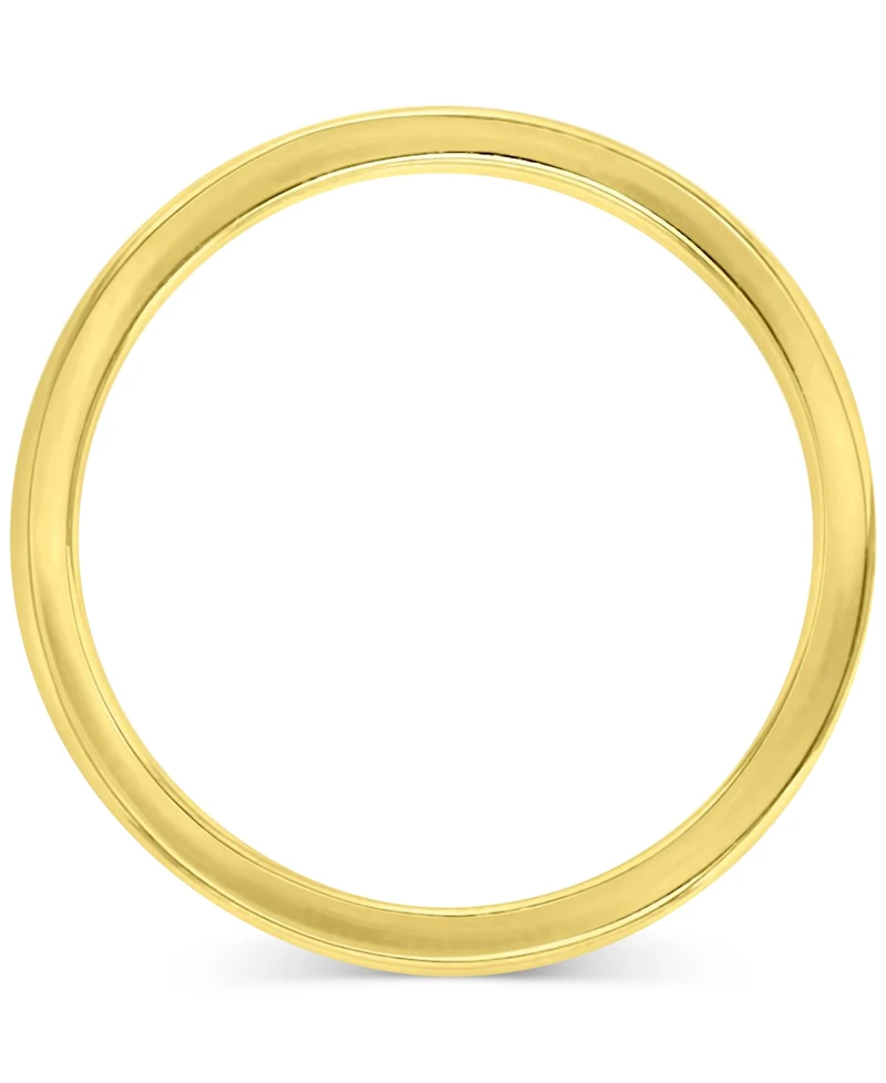 Polished Finish Dome Comfort Fit Narrow Stack Band