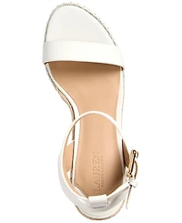 Lauren Ralph Women's Hilarie Ankle-Strap Espadrille Platform Wedge Sandals