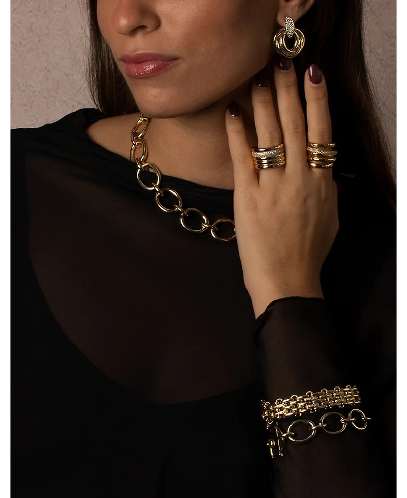 by Adina Eden Pave Dangling Twisted Knot Stud Earring
