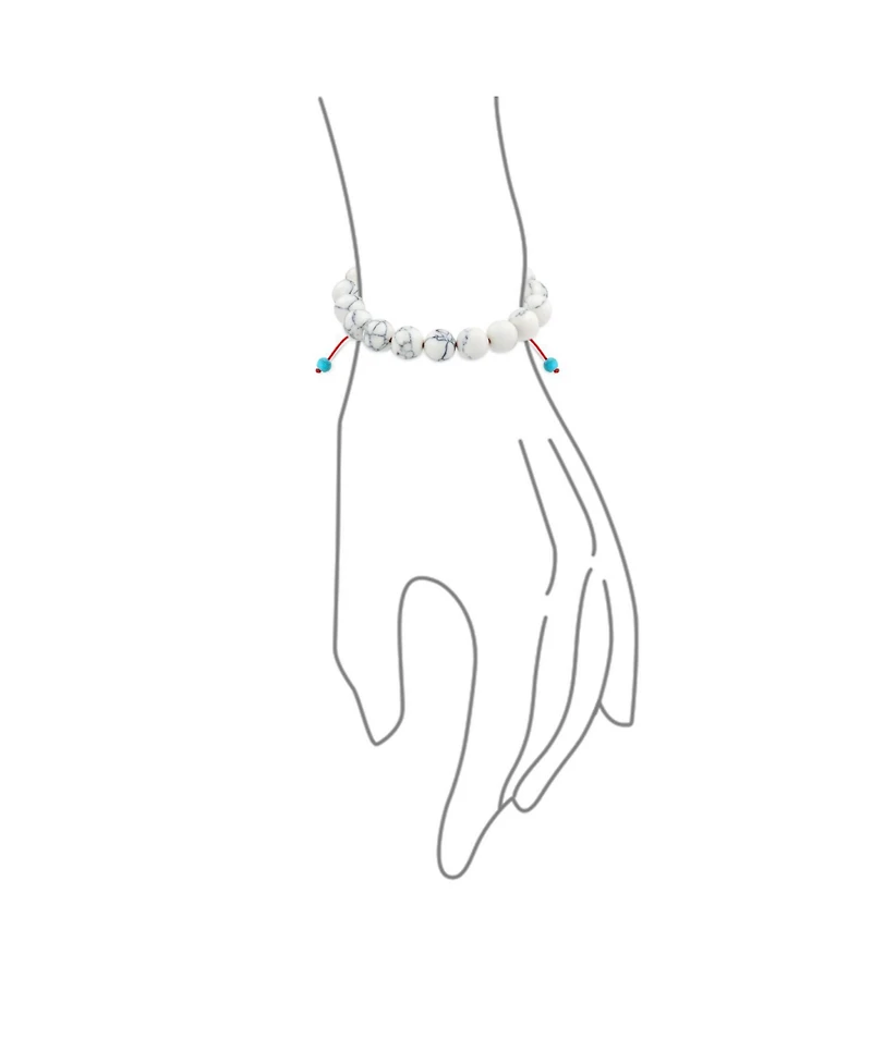 Bling Jewelry Natural Multi Stones Strand Stackable 10MM Bead Bracelet Cord String Adjustable