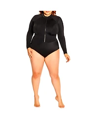 City Chic Plus Cancun Long Sleeve 1 Piece