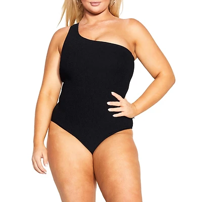 City Chic Plus Izzy One Shoulder 1 Piece