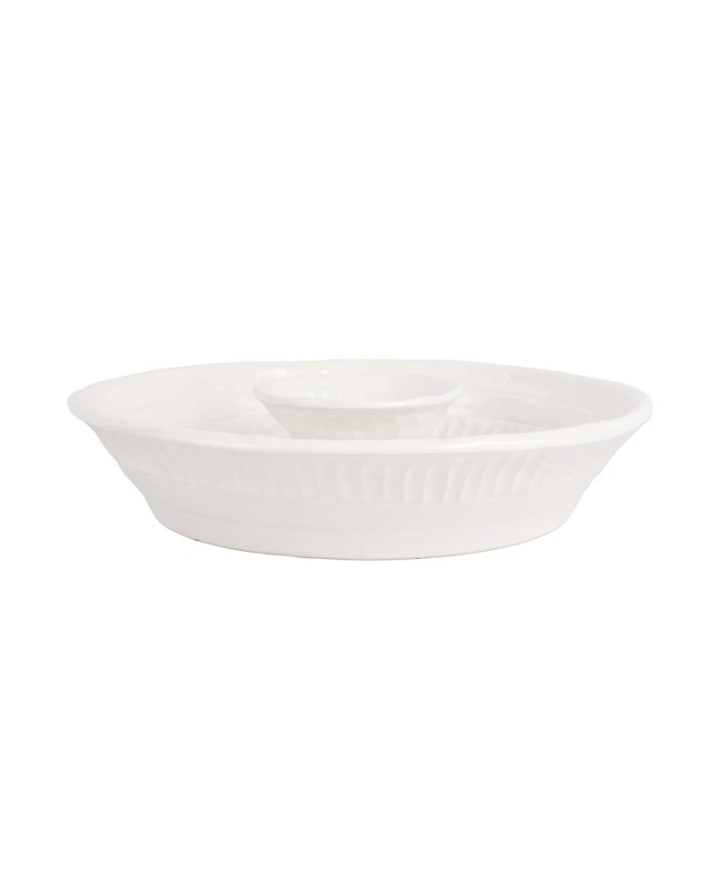 Vietri Pietra Serena Large Chip and Dip
