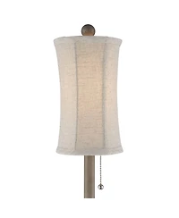 Regency Hill Traditional Buffet Table Lamps 28" Tall Set of 2 Natural Candlestick Cream Bell Shade for Dining Room