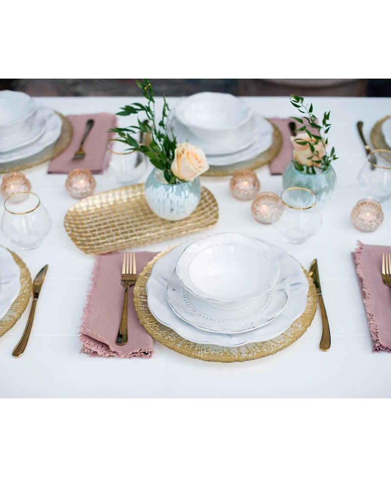 Vietri Rufolo Glass Basketweave Rectangular Tray
