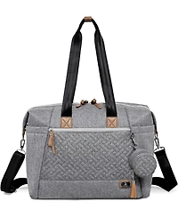 Dikaslon Large Diaper Bag Tote with Pacifier Case and Changing Pad, Travel for Mom Dad