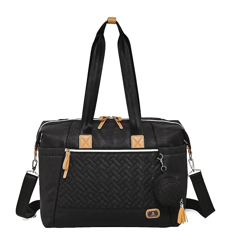 Dikaslon Large Diaper Bag Tote with Pacifier Case and Changing Pad, Travel for Mom Dad